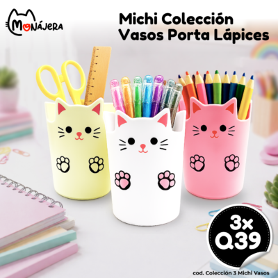 Set de 3 Vasos Portalápices