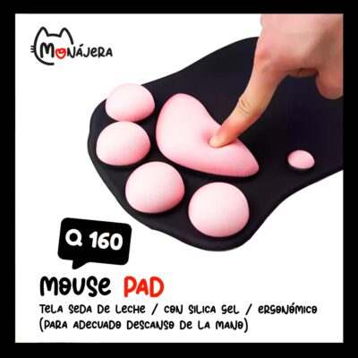 Mouse Pad Negro con Rosado