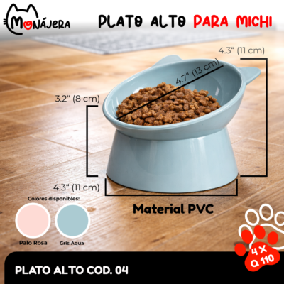 Plato Alto de Orejitas Color Rosado