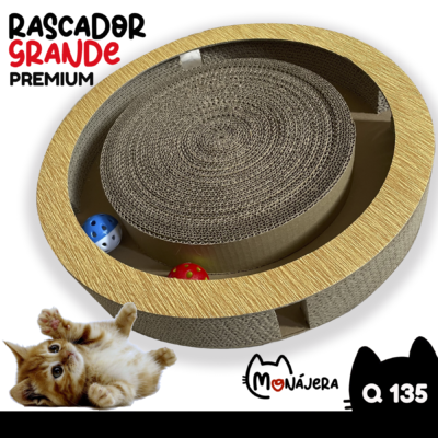 Rascador Grande Redondo Imitación Madera Premium