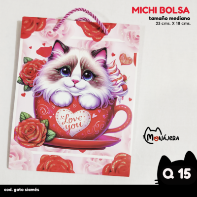 Bolsa de regalo gato siamés