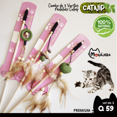 Set de 3 Varitas Matatabi Catnip