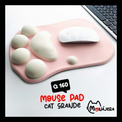 Mouse Pad de Garrita Rosado con Blanco