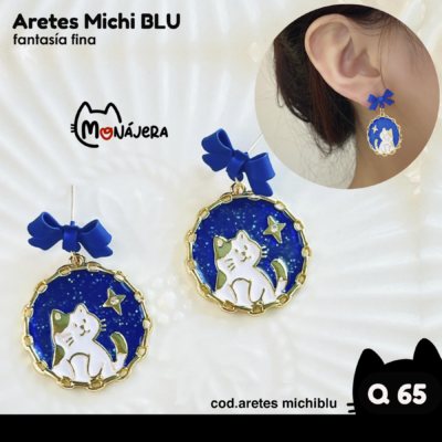 Aretes Michi Blu