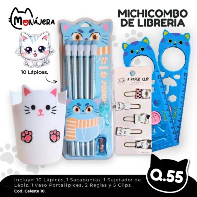 Combo de Libreria Cod. Celeste 10