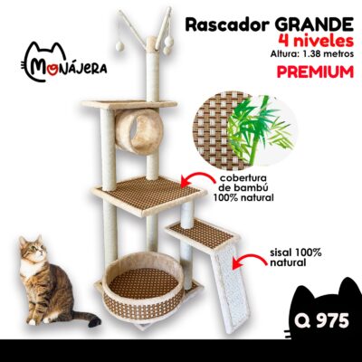 Torre Rascador de Bambú 4 Niveles
