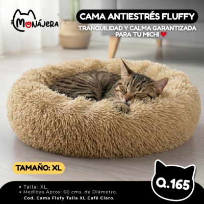 Cama Fluffy Color Café Claro