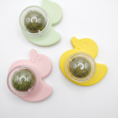 Set de 3 Bolitas Catnip Diseño Patito Surtidos en Colores